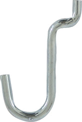 Crawford 18150 Peg Hook, Black/Silver, Zinc